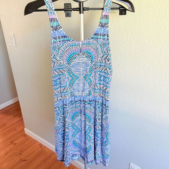 Tart Summer Modal Colorful Mandala Indian Print Flowy Tropical Vacation Dress M - Picture 2 of 4